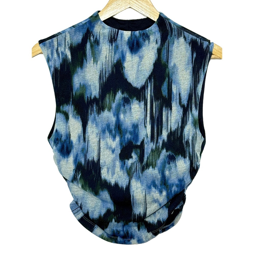 NEW NWT Abercrombie & Fitch Blue Black Green White Sleeveless Muscle Tee Size S